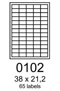 Samolepiace etikety A4  38x21,2, 100 hárkov