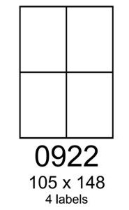 Samolepiace etikety A4  105x148, 100 hárkov