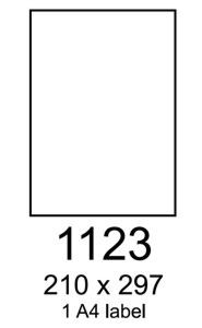 Samolepiace etikety A4  210x297,  100 hárkov