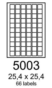 Samolepiace etikety A4  25,4  x 25,4, 100 hárkov