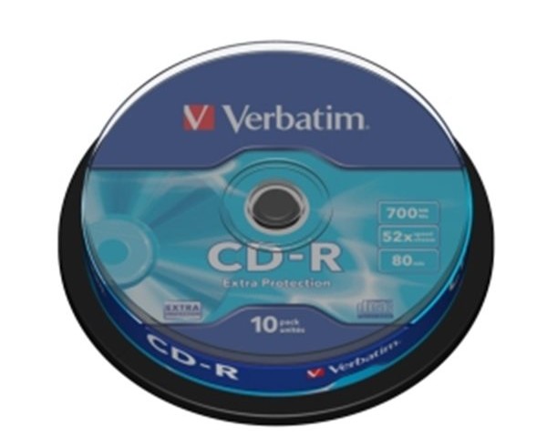 CD ROM medium, zápis 52x Bulk 10ks/bal Verbatim