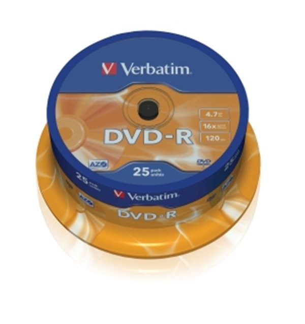 DVD - R médium   4,7 GB 16x 25ks/bal    Verbatim
