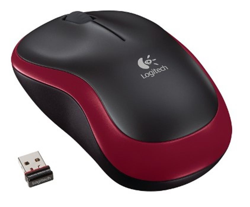 Logitech Wireless Mouse m185 USB  Red