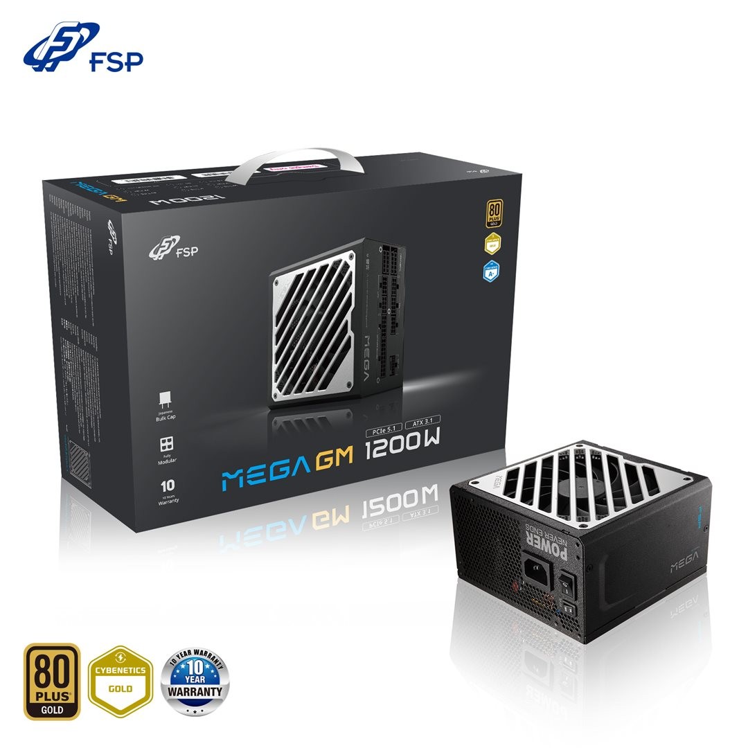 Zdroj ATX 3.1  1200W - ventilátor 13,5 cm  Fortron MEGA 1200W , 80Plus Gold,  modulárny