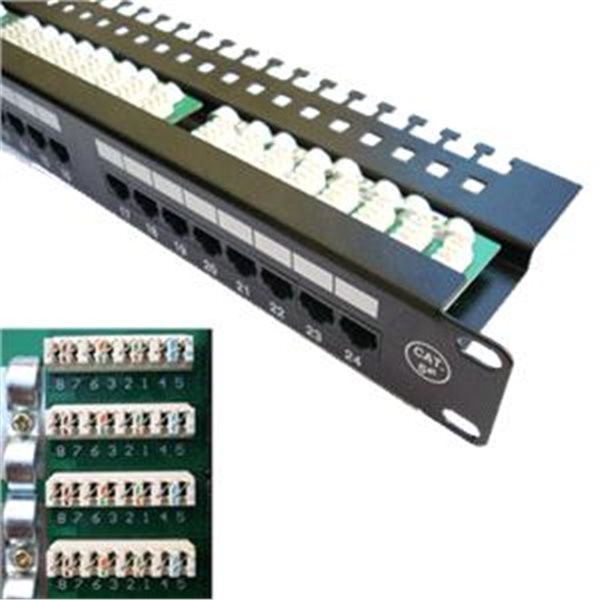Patch panel 24x RJ-45, Cat5e UTP