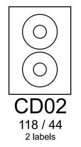 Samolepiace etikety A4  CD02 118x44, 100 hárkov