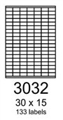 Samolepiace etikety A4  30x15, 100 hárkov