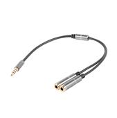 Zvuková rozdvojka Jack 3, 5mm na 2x3,5 mm 20 cm 4 pin pre PS4/PC