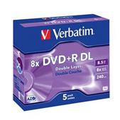 DVD +R medium  DL 8,5GB zápis 8x Verbatim dvojvrstvové