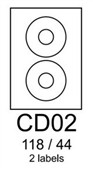 Samolepiace etikety A4  CD02 118x44, 100 hárkov